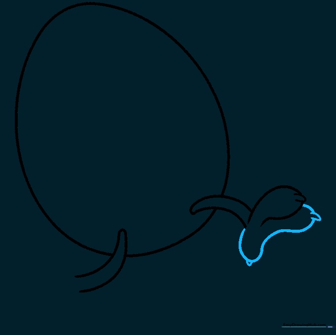 Close up of cartoon bird foot with added triangular claws.