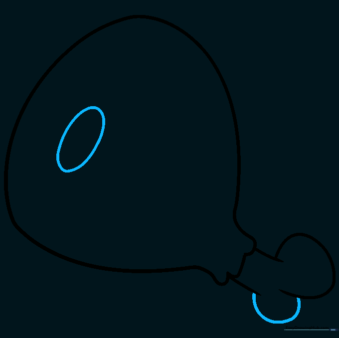 Adding a rounded cap and a small oval to the end of the bone for detail.