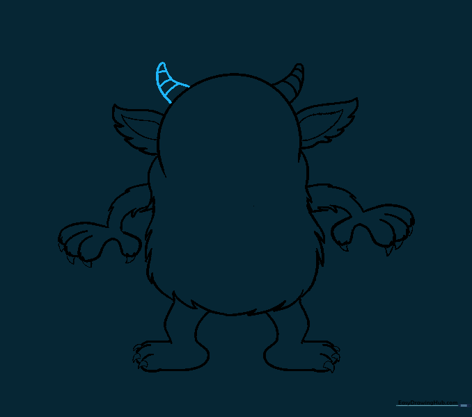 A second ridged horn added to the top of the head.