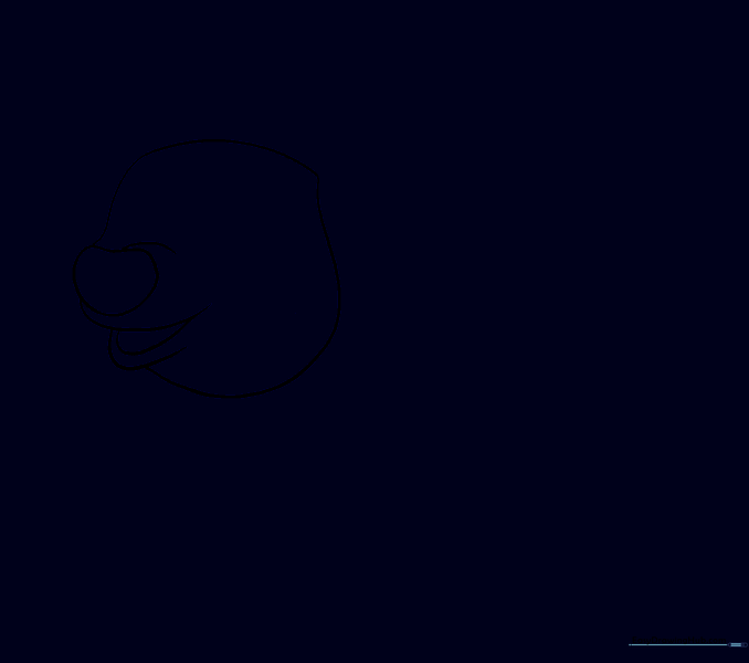 The drawing after erasing the unnecessary internal guide lines.