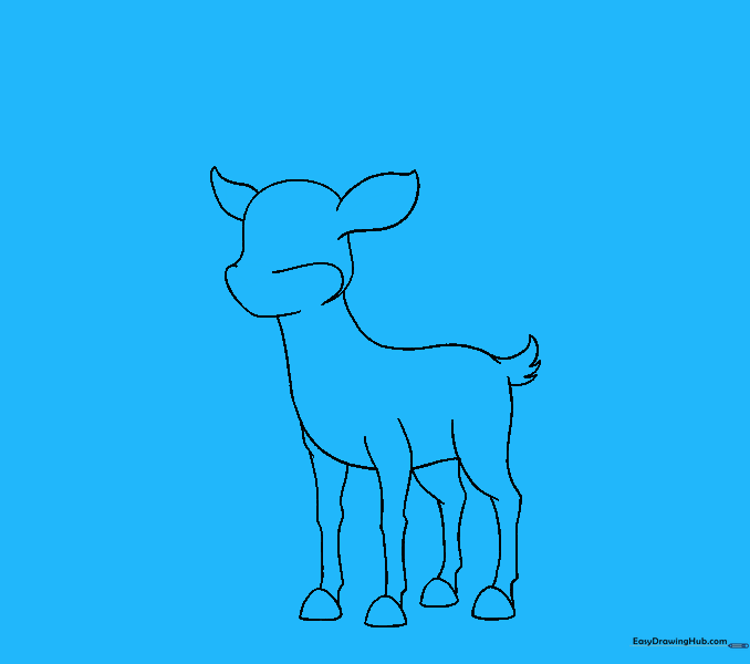 Detailed inner ears and a rounded nose added to the reindeer face.