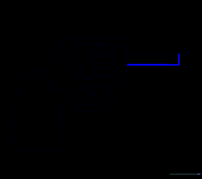 Adding depth to the gun sight with a second, smaller rectangle.