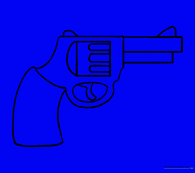 Adding structural lines to the frame of the revolver.
