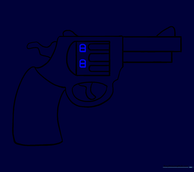 Adding bullet chamber details to the revolver cylinder.