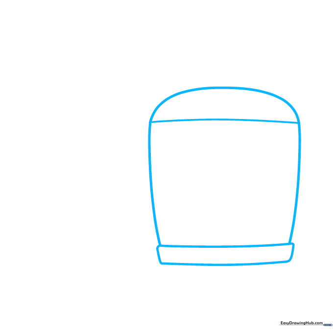 Pencil sketch of a school bus front bumper and main body outline