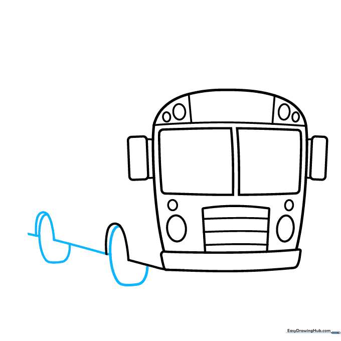 Drawing the side body panels and tire shapes