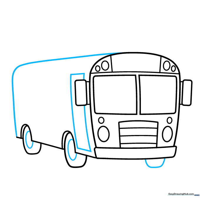 Adding the bus door and detailed tire rims