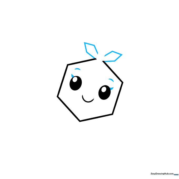 The snowflake face with added eyebrows and the beginning of a diamond-shaped arm at the top.