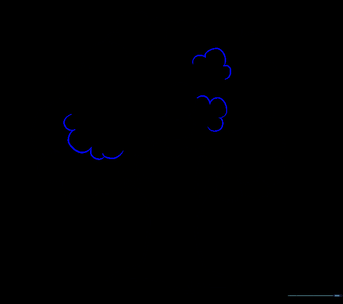 Adding internal leaf texture using U-shapes.