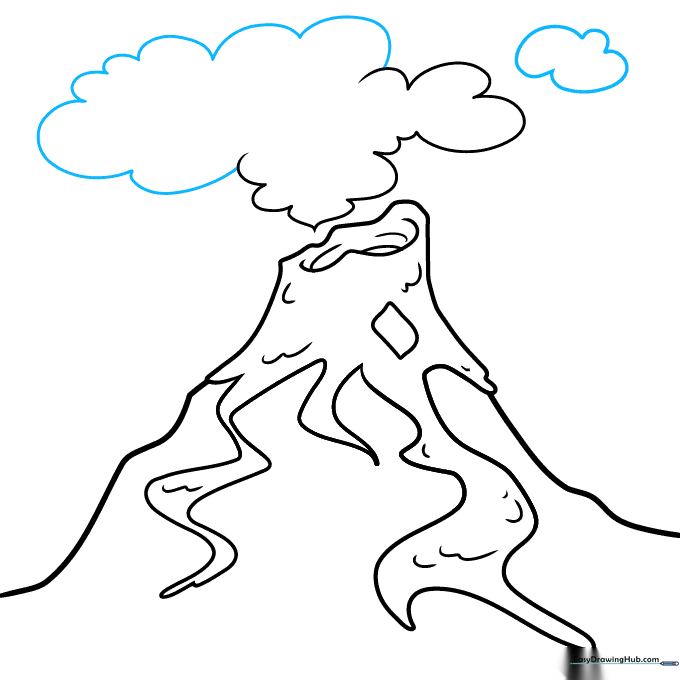 Adding a secondary smoke cloud to complete the eruption effect.