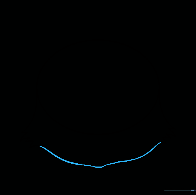 Connecting the cheek lines to form the cat's chin.