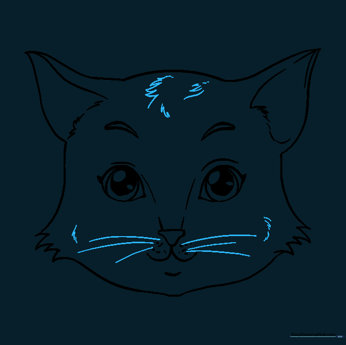 Adding long whiskers and final fur texture details.