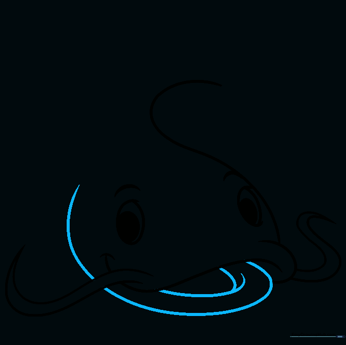 Adding the lower jaw structure with parallel curved lines.