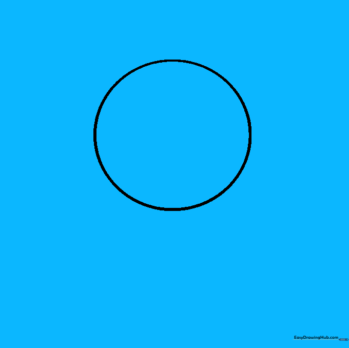 Adding a second, larger parallel circle around the first center guideline.