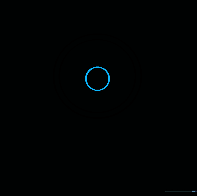 Sketching a small circle in the center of the existing ring structure.