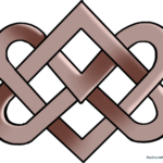 A colorful, finished Celtic knot drawing displayed as a featured art project.