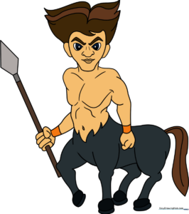 A colorful, finished illustration of a centaur holding a spear, ready for fantasy adventures.