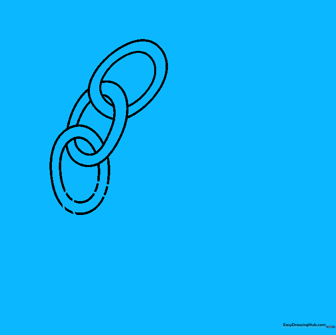 A longer chain sequence showing five connected links.