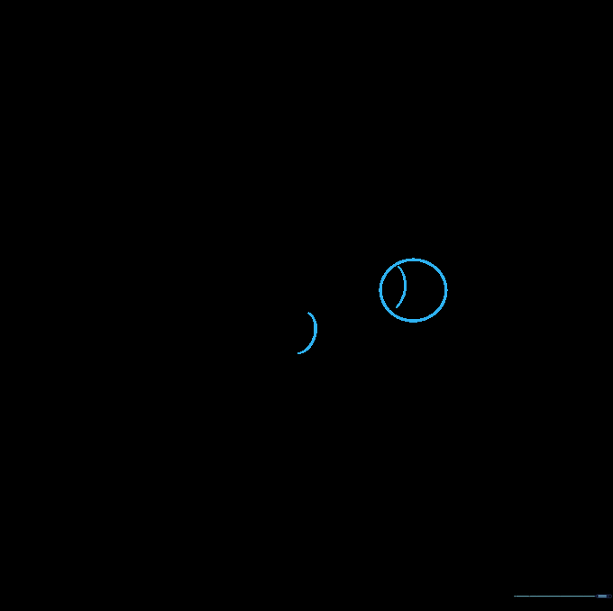 Cheese wedge with circles containing curved lines to simulate depth.