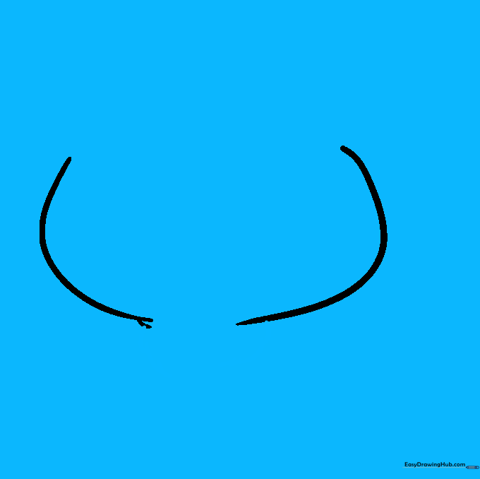 Drawing the neck area with short, jagged lines to represent fluffy fur texture.