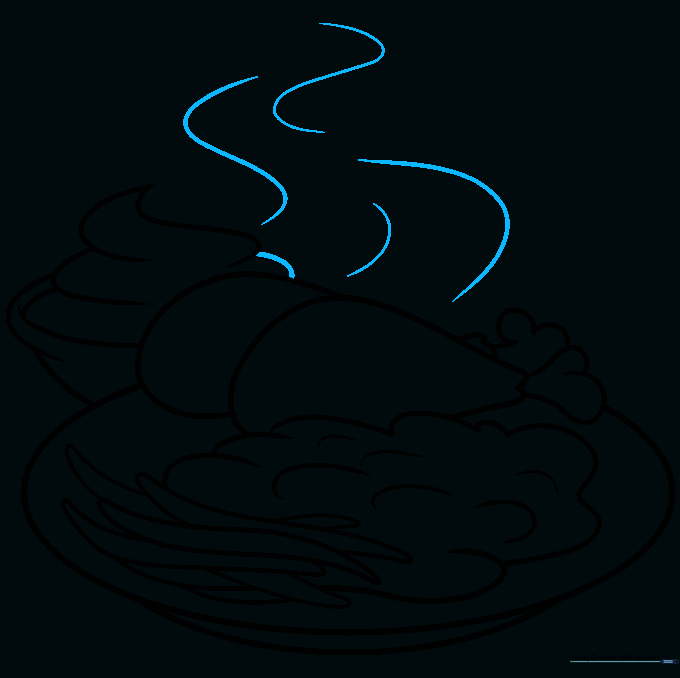 Adding wavy steam lines rising from the hot food in the bowl.