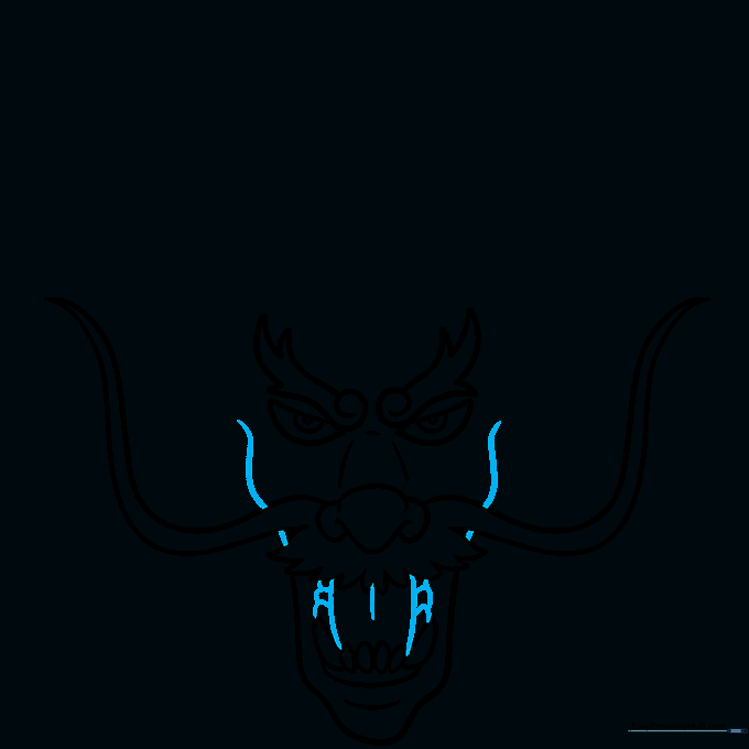 Adding the tongue and completing the head outline.