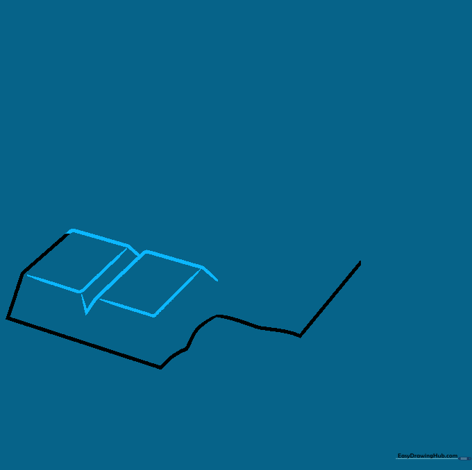 Drawing the grid lines inside the chocolate bar to create individual square segments.