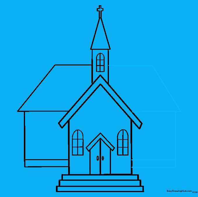 Adding a matching wing to the opposite side of the church for a balanced look.