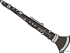 A completed, professional-looking clarinet drawing, perfect for music lovers.