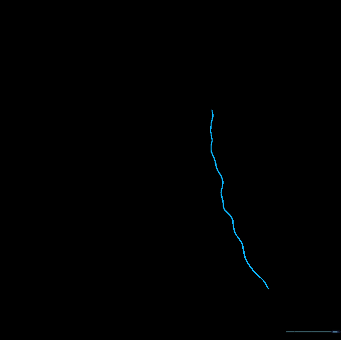 A triangular cliff shape formed by connecting the top and side lines.