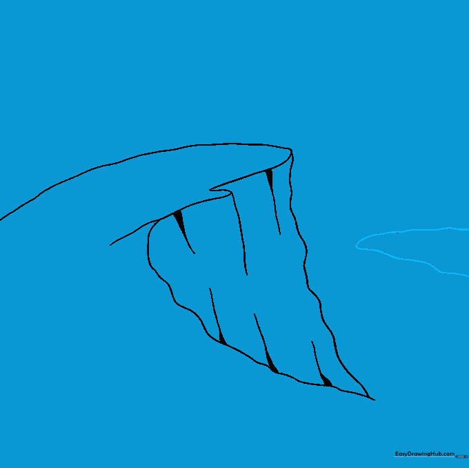 A second cliff outline sketched next to the first one.