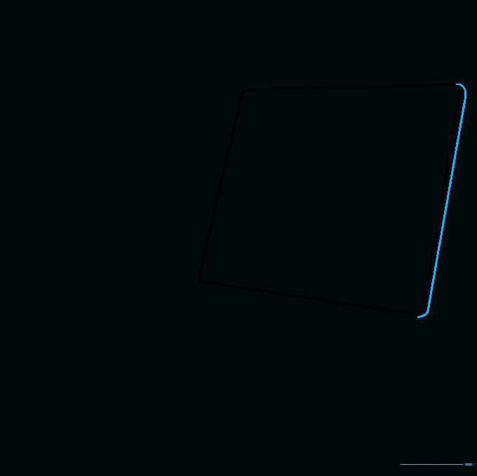Adding depth to the laptop screen by drawing parallel lines and connecting corners.