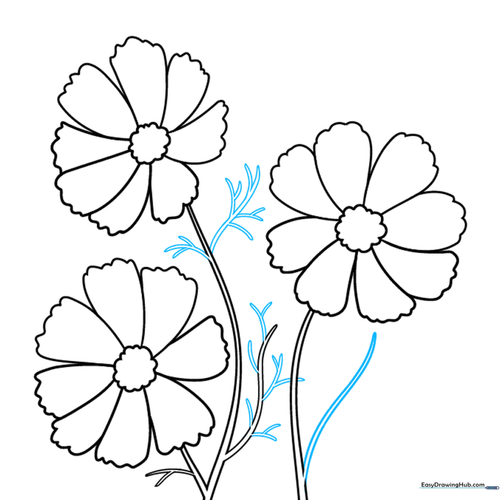 Adding additional feathery foliage to the stems for a fuller look.