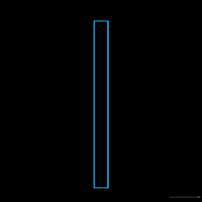 A smaller rectangle drawn inside the first vertical rectangle to create a frame effect.