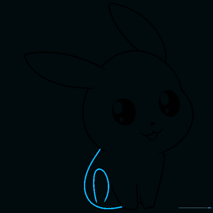 Pikachu body outline showing the belly and side profile.
