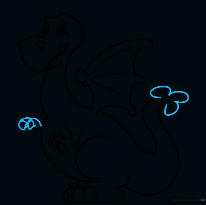 Adding detail to the tail tip and starting the second arm with claws.