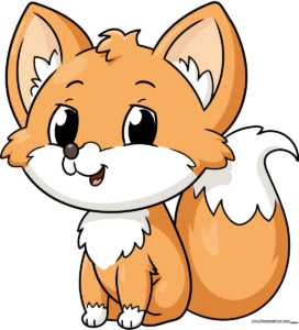 A friendly, colorful cartoon fox illustration.
