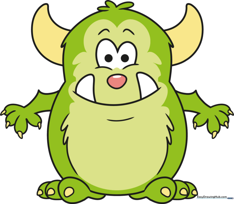 A colorful, friendly cartoon monster illustration for kids.