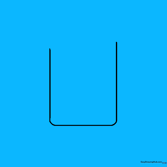 The top of the popsicle features a jagged bite mark created with small U-shaped curves.