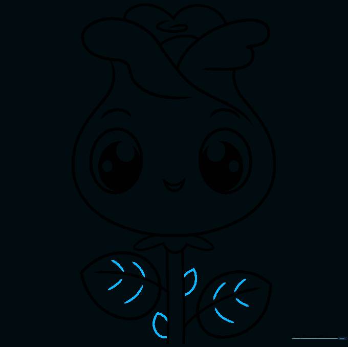 Adding thorns to the stem and vein details to the leaves.