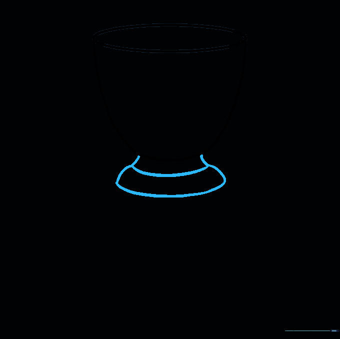 Two stacked curved segments forming the stem of the trophy base.