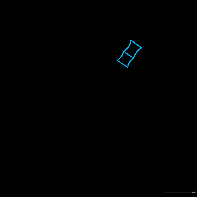 Two stacked square shapes forming the initial grip of a dagger handle.