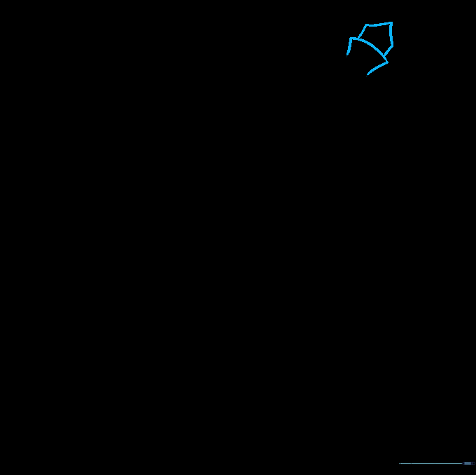 Drawing the pommel at the base of the dagger handle using geometric shapes.