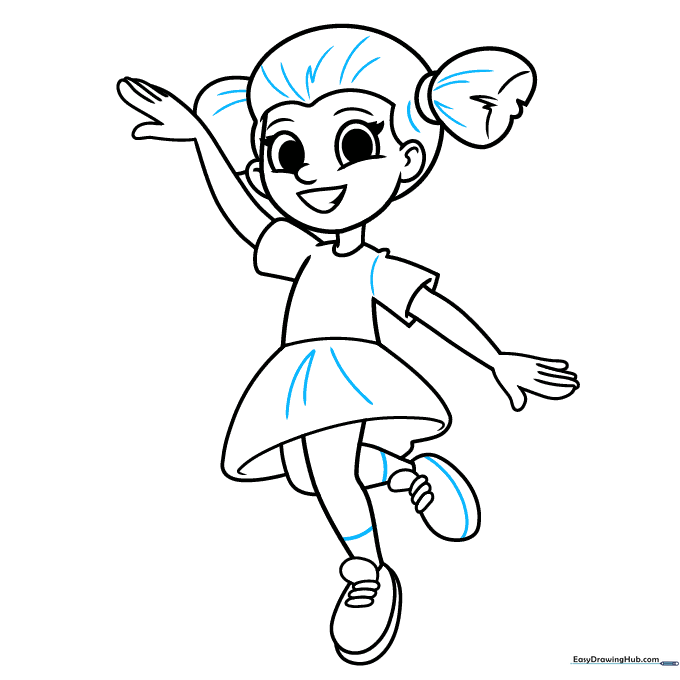Adding final details like socks and clothing texture.