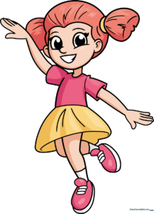 A vibrant, finished illustration of a girl dancing, used as the tutorial cover.