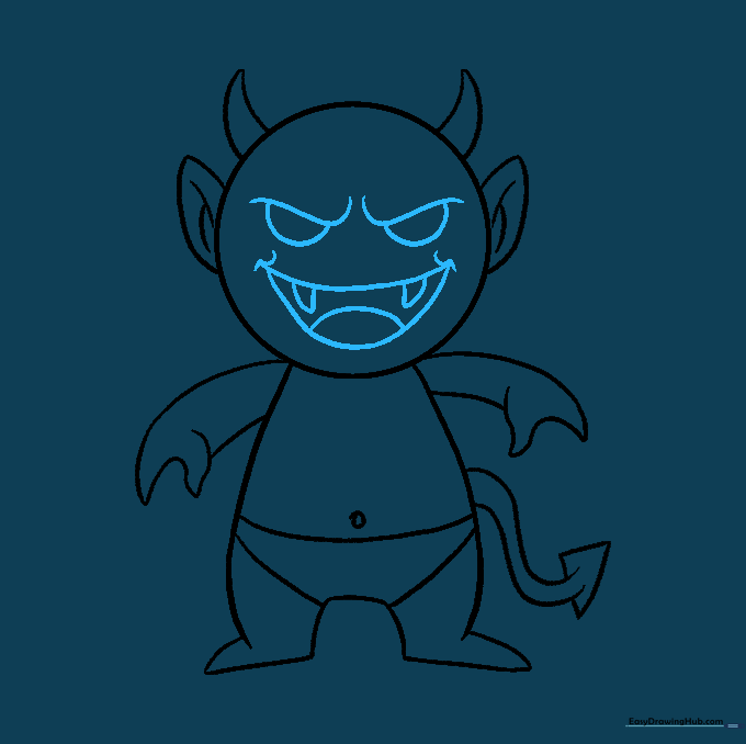 A detailed face with a snarling mouth, sharp teeth, and expressive eyes.