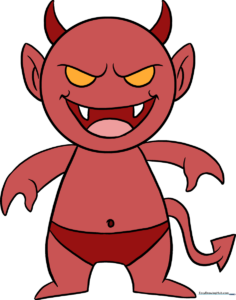 A colorful, finished cartoon demon character illustration.