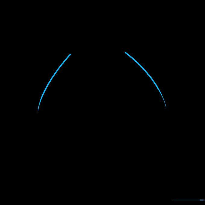 Two curved lines extending from the ring band to support the diamond setting.