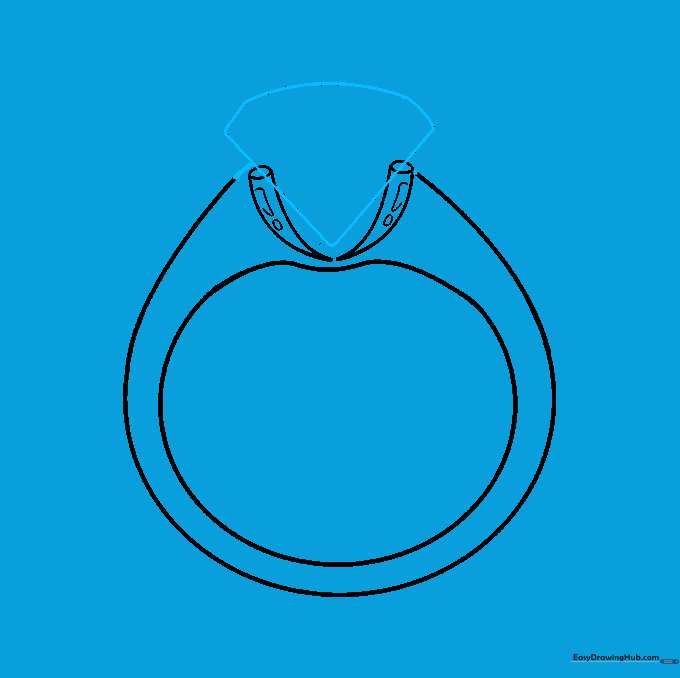 The diamond stone sketched with sharp, geometric lines.
