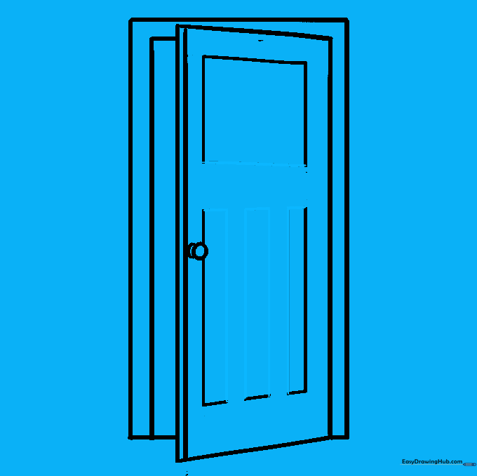 Adding decorative trim details to the bottom of the door.